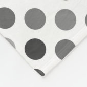 Monochrome Polka-Dottern-Muster (Schwarz-Weiß-Punk Fleecedecke (Ecke)