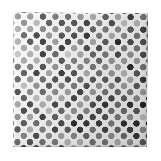 Monochrome Polka-Dottern-Muster (Schwarz-Weiß-Punk Fliese (Vorderseite)