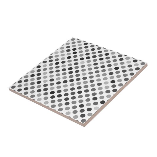 Monochrome Polka-Dottern-Muster (Schwarz-Weiß-Punk Fliese (Seite)