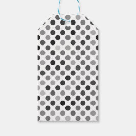 Monochrome Polka-Dottern-Muster (Schwarz-Weiß-Punk Geschenkanhänger