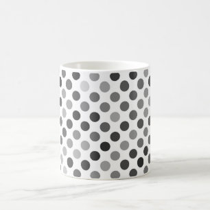 Monochrome Polka-Dottern-Muster (Schwarz-Weiß-Punk Kaffeetasse