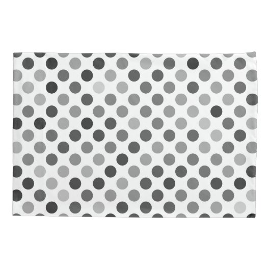 Monochrome Polka-Dottern-Muster (Schwarz-Weiß-Punk Kissenbezug (Rückseite)