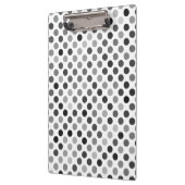 Monochrome Polka-Dottern-Muster (Schwarz-Weiß-Punk Klemmbrett (Links)