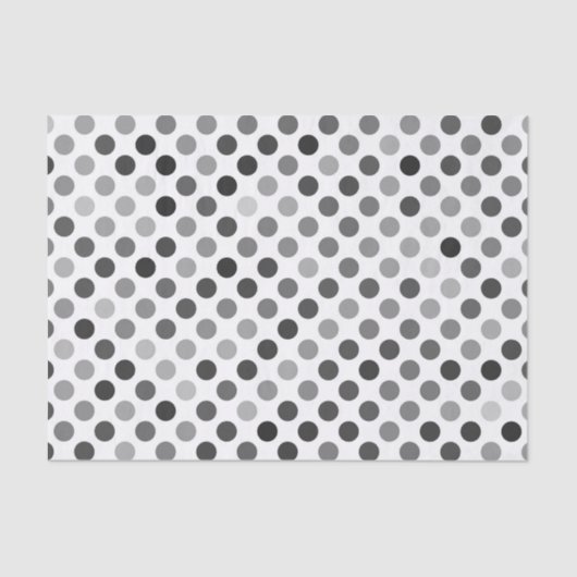 Monochrome Polka-Dottern-Muster (Schwarz-Weiß-Punk Seidenpapier (Vorderseite)