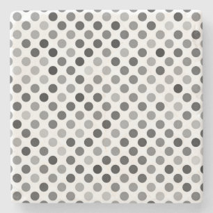 Monochrome Polka-Dottern-Muster (Schwarz-Weiß-Punk Steinuntersetzer