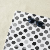 Monochrome Polka-Dottern-Muster (Schwarz-Weiß-Punk Strandtuch (Beispiel)