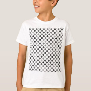 Monochrome Polka-Dottern-Muster (Schwarz-Weiß-Punk T-Shirt