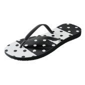 Monochrome Polka-Punkte Flip Flops Badesandalen (Schrägansicht)