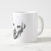 Monochrome Präsenz Jumbo-Tasse (Vorderseite Rechts)