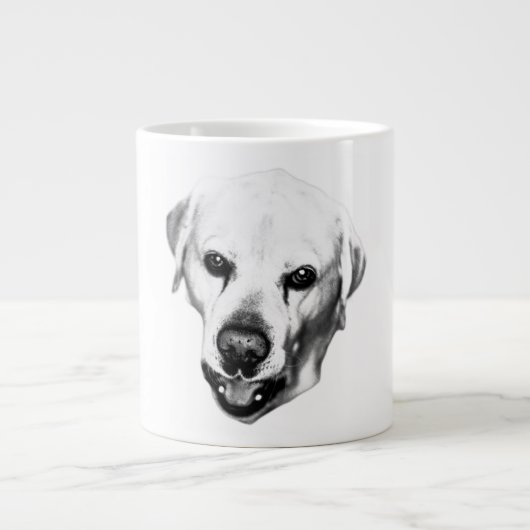 Monochrome Präsenz Jumbo-Tasse (Vorderseite)