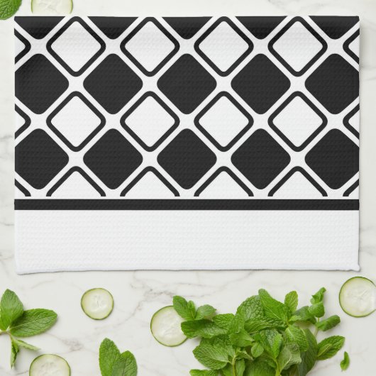 Monochrome Quadrate Geschirrtuch (Gefaltet)