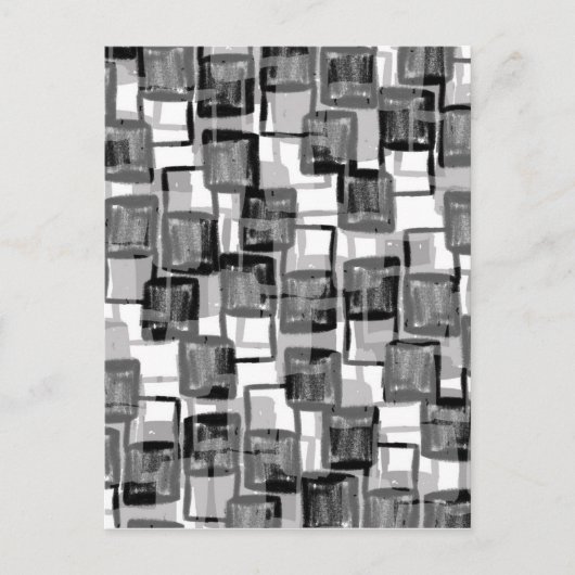 Monochrome Quadrate Postkarte (Vorderseite)