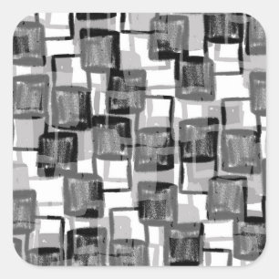 Monochrome Quadrate Quadratischer Aufkleber