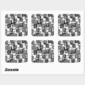 Monochrome Quadrate Quadratischer Aufkleber (Blatt)