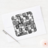 Monochrome Quadrate Quadratischer Aufkleber (Umschlag)