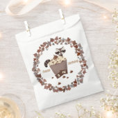 Monochrome Raccoon Schokolade Chip Geburtstag Geschenktütchen (Ausgeschnitten)