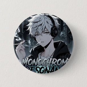 Monochrome Resonance Urbaner Anime-Junge Knopf - E Button