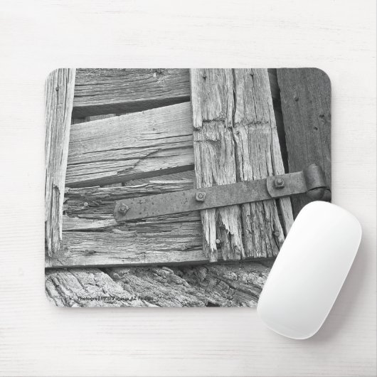 Monochrome Röntgenaufnahme des rustikalen Gates Mousepad (Mit Mouse)