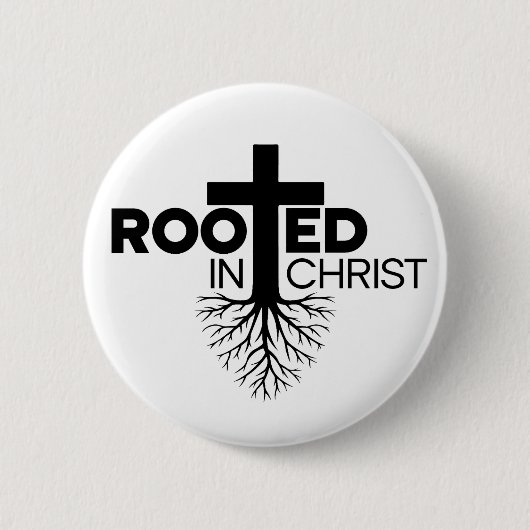 Monochrome Rooten in der Christlichen Verse Christ Button (Vorderseite)