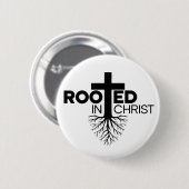 Monochrome Rooten in der Christlichen Verse Christ Button (Vorne & Hinten)