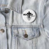 Monochrome Rooten in der Christlichen Verse Christ Button (Beispiel)
