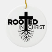 Monochrome Rooten in der Christlichen Verse Christ Keramik Ornament (Vorne)