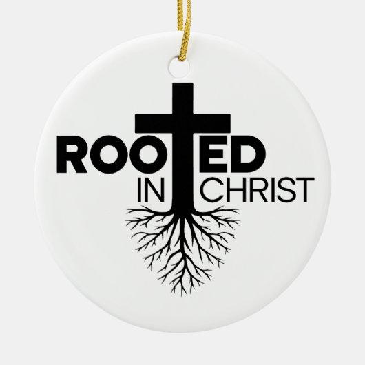 Monochrome Rooten in der Christlichen Verse Christ Keramik Ornament (Vorne)