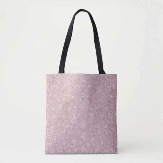 Monochrome, rosa Blume Tasche (Vorderseite)