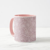 Monochrome, rosa Blume Tasse (Vorderseite Links)