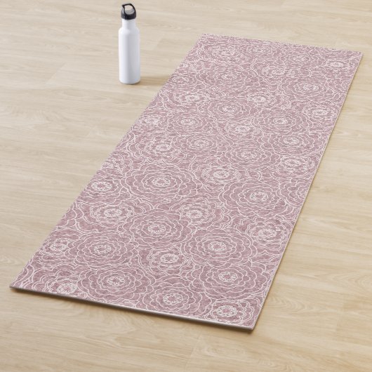 Monochrome, rosa Blume Yogamatte (Beispiel)