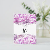 Monochrome rosa Tischplatinenkarte des Bouquet Postkarte (Stehend Vorderseite)