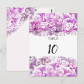 Monochrome rosa Tischplatinenkarte des Bouquet Postkarte (Vorne/Hinten)