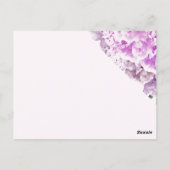 Monochrome rosa Tischplatinenkarte des Bouquet Postkarte (Rückseite)