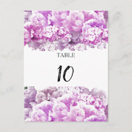 Monochrome rosa Tischplatinenkarte des Bouquet Postkarte