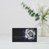Monochrome Rose:Business Card Visitenkarte (Stehend Vorderseite)