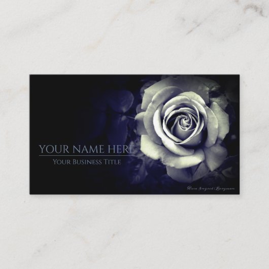 Monochrome Rose:Business Card Visitenkarte (Vorderseite)