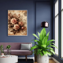 Monochrome Rose Elegante Schwarz-Weiß-Kunst