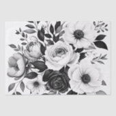 Monochrome Rose Seidenpapier (Vorderseite)