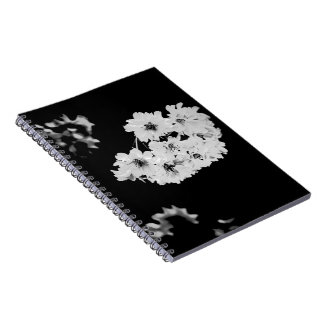 Monochrome Sakura Notebook - Elegant Black & White Notizblock