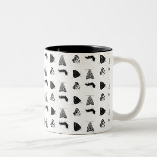 Monochrome-Schmetterling-Tasse Zweifarbige Tasse