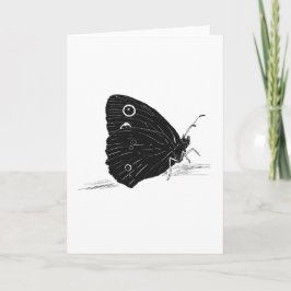 Monochrome Schmetterlingskarte Karte
