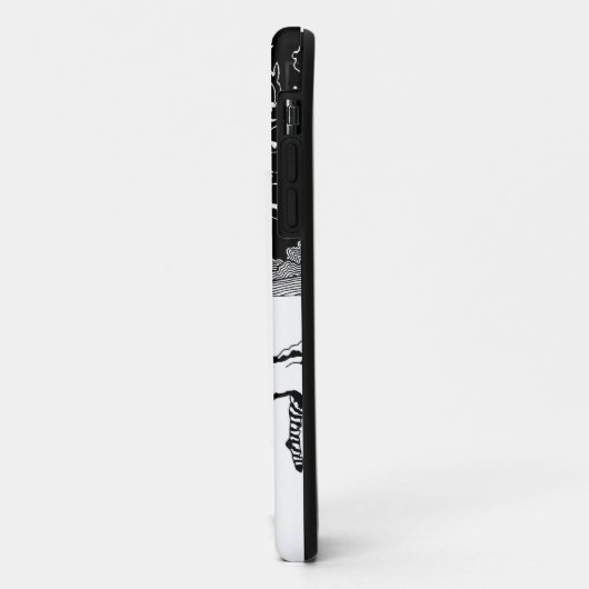 monochrome Schneemobild Case-Mate iPhone Hülle (Hinten/Links)