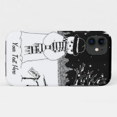 monochrome Schneemobild Case-Mate iPhone Hülle (Rückseite (Horizontal))