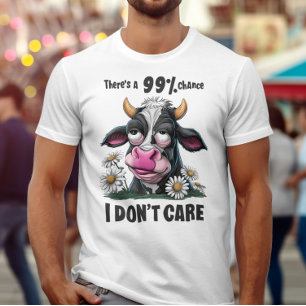 Monochrome Schönheit: Eine schwarz-weiße Kuh mit P T-Shirt