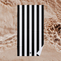Monochrome Schwarz-Weiß-Cabana-Streifen