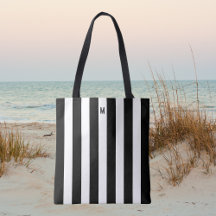 Monochrome Schwarz-Weiß-Cabana-Streifen