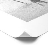 Monochrome Schwarz-weiße Landschaft Wildpferde Poster (Ecke)