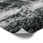 Monochrome Schwarz-weiße Leinwand des Roten Gebirg Poster (Ecke)