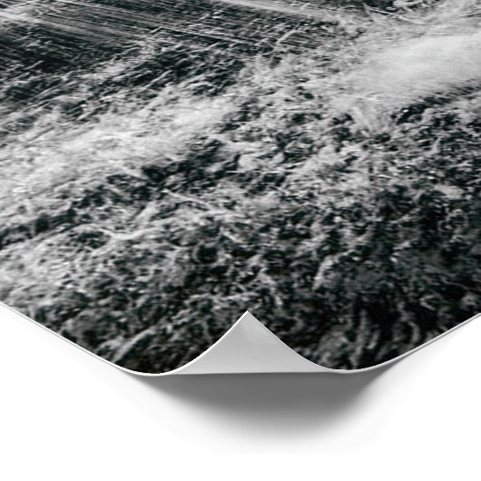 Monochrome Schwarz-weiße Leinwand des Roten Gebirg Poster (Ecke)