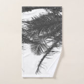 Monochrome Schwarz-weiße Palm Tree-Blätter Badhandtuch Set (Handtuch)